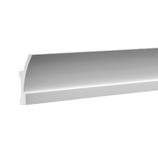 STROPNÍ LIŠTA 1.50.621 pro LED. Cena za 2m. Šířka(strop):51 mm. Výška(zeď):120mm